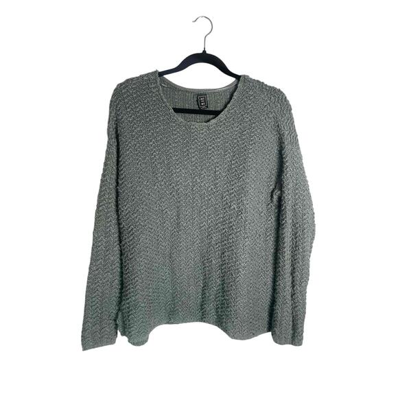 Me To We Women's Green Cable Knit Pullover Chenille Sweater Large - Picture 1 of 7